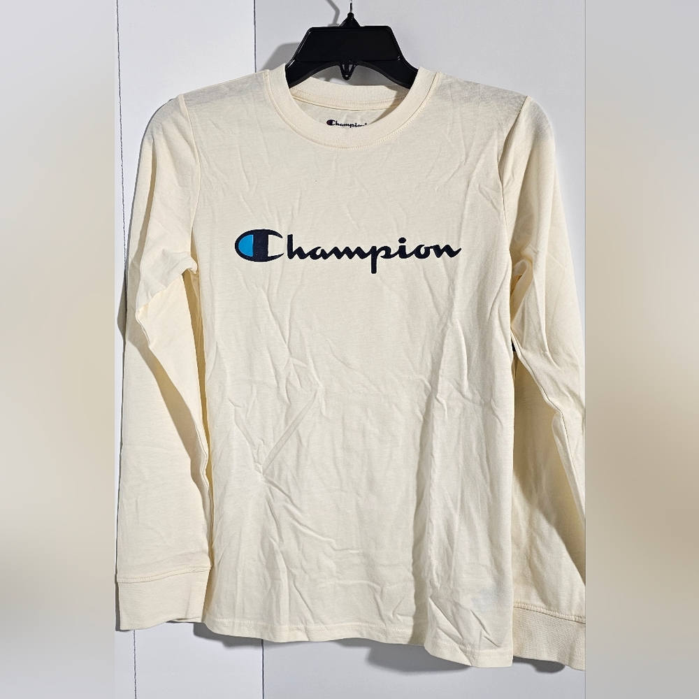 Champion Shirt Youth Size Large L  Graphic Tee Long Sleeve Top Kids Boy NEW